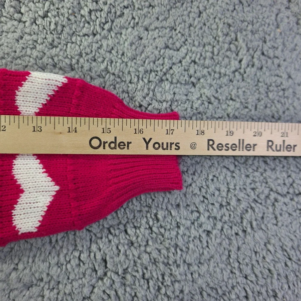 KT Kemples Girls Pink Heart Knit Sweater Vintage Size 6X Magenta Pullover